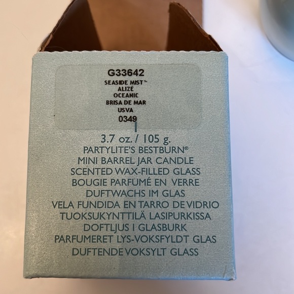 2 Partylite Mini Barrel Candles NIB blue and teal - Picture 2 of 5